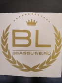 Наклейка круглая Bass-Line (30см, золото)